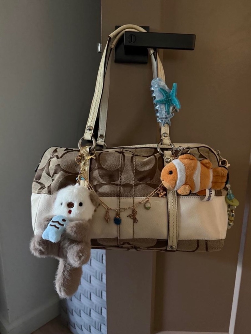 Coach Satchel Jacquard Bag